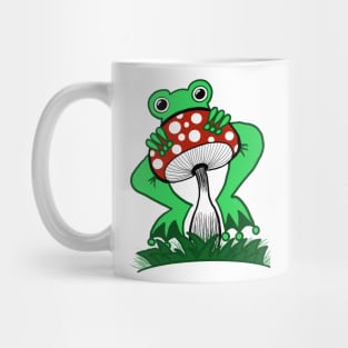 Frog on a mushroom Mug